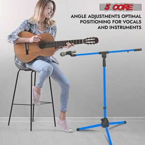5 Core Mic <b>Stand</b> Floor 4Pc Adjustable 72" Tripod <b>Microphone</b> <b>Stands</b> w Telescoping Boom Arm - Product Image 4