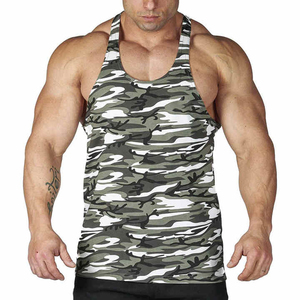 OEM Custom Spandex/Cotton <b>Men's</b> <b>Singlet</b> Breathable Knitted Top V-neck High Street Style 220g From Pakistan <b>for</b> Gym Workout - Product Image 1
