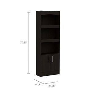 Libreria a 3 scaffali con 1 cassetto Shell Beach in Wengue nero - Product Image 5