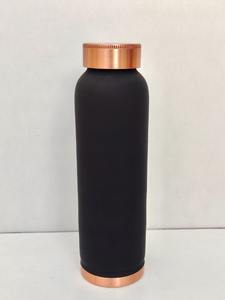 Bouteille d'eau en cuivre noir, bouteille en cuivre mat, vaisselle en cuivre pur, bouteille ayurvédique en cuivre, gourde en cuivre noir, gourde en cuivre - Product Image 6