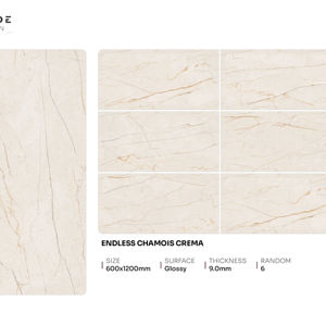 Carreaux de porcelaine brillants de qualité supérieure, format 600x1200, grand format, pour les projets résidentiels, bureaux et hôtels - Product Image 1