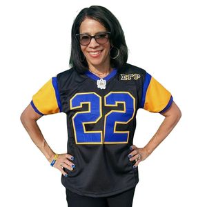 เสื้อฟุตบอลซิกมาแกมมาโรสีดำ 22 พูดเดิล พรีเมียม บลูโกลด์ เกรก อาร์แพร์เลอร์ สำหรับผู้หญิง - Product Image 5