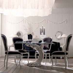 Ensemble de chaises de salle à manger en velours de style français, dossier massif antique, meubles confortables pour la salle à manger - Product Image 1