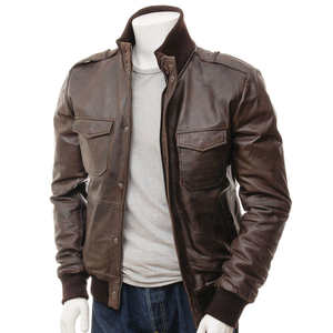Blouson de motard vintage en cuir pour homme, modèle 2026, le plus vendu, léger, style urbain, coupe-vent et imperméable, tendance - Product Image 1