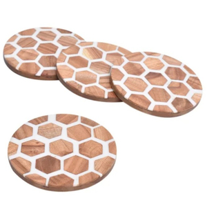 Sous-verres ronds en bois de noyer écologiques, modernes et personnalisables pour tasses à café et boissons, vente en gros au prix le plus bas - Product Image 6