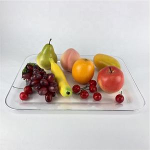 ถาดเสริฟพลาสติกทรงสี่เหลี่ยมผืนผ้าขอบทอง - Product Image 5