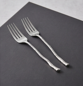Ensemble de couverts minimalistes en métal avec manche torsadé, finition miroir haute brillance, compatible lave-vaisselle, idéal pour les occasions de mariage - Product Image 3
