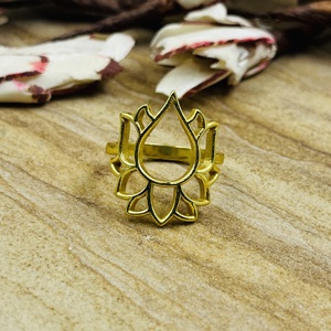 Market Favorite Brass Lotus <b>Ring</b> <b>Boho</b> Floral <b>Rings</b> Women Brass <b>Ring</b> Women 18k Gold Plated <b>Boho</b> Lotus Jewelry Wholesale/OEM/ODM - Product Image 4