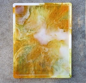 Beautiful AZORA INDUSTRIES Designer Eco-Friendly Hand-painted Traditional <b>Epoxy</b> Resin Serving Tray Home Decoration Dining <b>Table</b> - Product Image 4