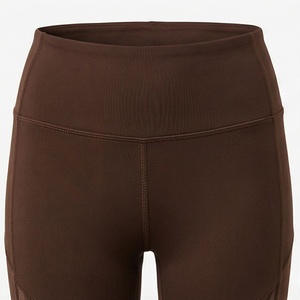 Leggings de yoga taille haute pleine longueur avec empiècements transparents, en Spandex et Nylon, extensibles dans les quatre sens, ajustement sans couture - Product Image 4