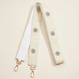 Correa de Hombro/Bandolera Ajustable, Hecha a Mano, con Cuentas Bordadas, Diseño con Cuentas de Semillas, Ligera y Moderna - Product Image 1