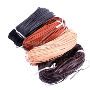 Durable Flat <b>Leather</b> Cord 3mm Natural Color <b>Leather</b> Band for DIY Jewelry Projects - Product Image 5