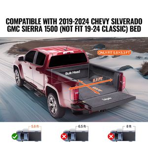 Copertura Avvolgibile per Cassone Compatibile con Chevy Silverado e GMC Sierra 1500 2019-2024 (NON ADATTA ALLE CLASSI 19-24) - Product Image 2