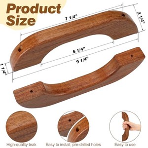 Teak Wood Curved Ergonomic Cabinet Handles Wholesale | Moradabad - Product Image 2