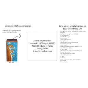 Resin Art Ocean Wave <b>Vase</b> <b>Unique</b> Handmade Decorative Wooden Urn Epoxy Home & Office Memorial Ashes Keepsake Display by AYAANS - Product Image 4