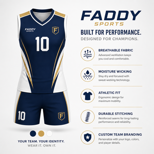 Ensemble d'uniformes de volley-ball personnalisés professionnels par sublimation – Maillot sans manches respirant et short – Tenue de sport pour hommes et femmes - Product Image 5