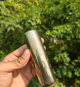 Cylindre de Pyrite Dorée Naturelle, Cristal de Guérison, Idéal pour le Feng Shui, la Décoration de la Maison et du Bureau (Croix et Animaux) - Vente Chaude - Product Image 5