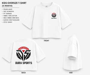T-shirt Homme Oversize DURA SPORTS Blanc 24 Mois 100% Coton Tissu Jersey Respirant Manches Courtes Col Rond Imprimé à l'avant - Product Image 1