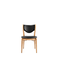 Modern Scandinavian Tufted Eco-Friendly Dining <b>Chair</b> Faux Leather Upholstered Seat Backrest Solid Wooden <b>Legs</b> Minimalist Home - Product Image 1