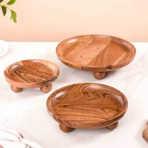 Farmhouse Round Serving Plate And Chocolate Tray Serving <b>Board</b> For Dining Eco-Friendly Serving Platter Gift - Product Image 2
