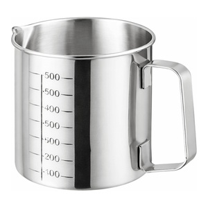 Vaso de Acero Inoxidable de Grado Médico de 1000 ml con Asa y Graduaciones para Laboratorio Químico - Product Image 2
