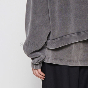 Sweat-shirts à capuche pour hommes de qualité supérieure, effet délavé à l'acide, pour l'hiver |   Impression numérique avec logo personnalisé |   Imperméable, respirant, coupe ample - Product Image 5