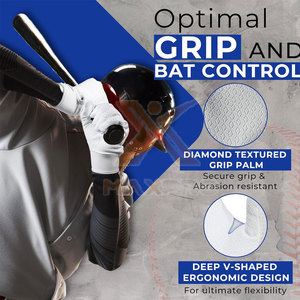 Gants de frappe de baseball en cuir véritable pour droitiers et gauchers, design unique - Product Image 4