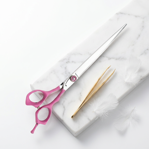 Tijeras Profesionales para Cejas de Acero Inoxidable, Punta Curva, Hoja Recta Afilada, Mango de Cerámica, para Diestros, Cuidado Personal y Maquillaje - Product Image 3