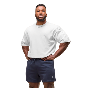 Pantalones Cortos Deportivos Extra Grandes de 5 Pulgadas para Hombre, Pantalones Cortos de Entrenamiento de Alta Resistencia para Gimnasio, Fisicoculturismo y Fitness, Color Azul Oscuro - Product Image 4