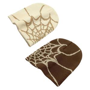 Servicio OEM, Diseño Personalizado, Gorros de Invierno Sublimados con Jacquard, Gorros de Punto con Estampado de Puntos/Lazos de Alta Calidad - Product Image 1