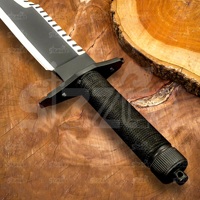 Couteau de survie à lame fixe de style Rambo 2 en acier D2 fait main, pour la chasse et le camping, avec étui en cuir, qualité industrielle OEM, meilleur cadeau
