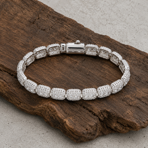 Bracelet à maillons en argent sterling 925 personnalisé Pragalbh Jewels, serti de moissanite, pour homme, bijoux de luxe hip-hop - Product Image 6