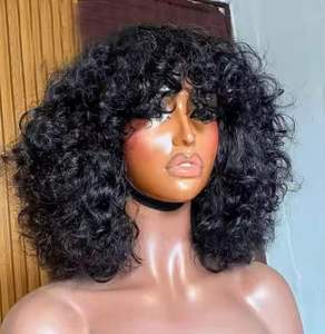 Meilleure offre 2025 perruque crépus bouclés avec devant en dentelle avec bobine douce cheveux humains indiens bruts HD dentelle pré-plumée délié prix d'usine direct - Product Image 5