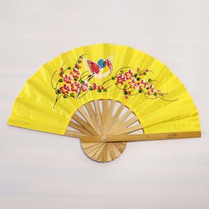 Abanico plegable personalizado de seda y bambú, abanicos de mano tradicionales a precio económico. - Product Image 5