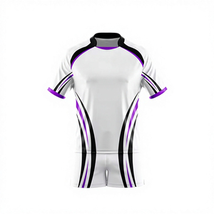 ชุดยูนิฟอร์มรักบี้สั่งทำคุณภาพสูงแบบยูนิเซ็กซ์ ระบายอากาศได้ดี ผลิตด้วยเทคนิค Sublimation เป็นมิตรกับสิ่งแวดล้อม ป้องกันรังสียูวี แห้งเร็ว ชุดเสื้อและกางเกงขาสั้น - Product Image 5