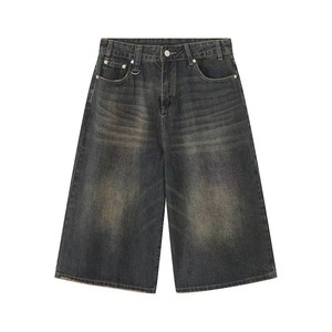 Fabricantes de Ropa de Verano de Moda, Ropa Urbana para Hombre y Mujer, Pantalones Cortos de Mezclilla con Lavado Vintage Personalizados - Product Image 6