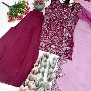 Salwar Kameez Traditionnel Noir pour Femme avec Dupatta Brodé – Élégant, Longueur Genou, Coupe Ajustée – Idéal pour Mariages Estivaux (Inde, Pakistan) - Product Image 6