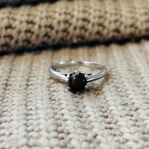 Latest Minimal <b>Statement</b> Dainty Brass Vintage Black Onyx <b>Ring</b> Silver Plated Bold Womens <b>Ring</b> Classic Cute Prong setting <b>Ring</b> - Product Image 1