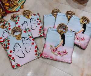 Traditional baby gift <b>bags</b> for baby <b>showers</b> return gifts birthday giveaways Indian style pouch attractive design elegant look - Product Image 3