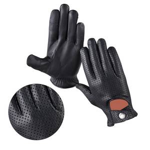 Gants de cyclisme d'hiver pour hommes en cuir de mouton, respirants, écologiques, compatibles écran tactile, détection de pointe, décontractés, unis, pour l'extérieur, en coton - Product Image 4