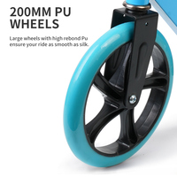 Trottinette à roues en PU de 200 mm pour adolescents et adultes, trottinette pliable réglable, fabricant OEM