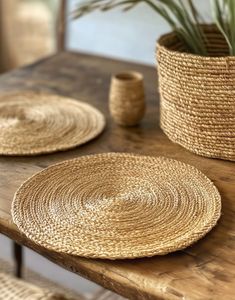 Set de table en jonc de mer écologique, tressé à la main, naturel, pour la salle à manger, la maison, le restaurant, les mariages, vente en gros, Vietnam - Product Image 1
