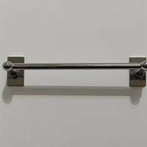 Minimalist Wall Mounted Metal Towel Bar Single Tier Rust Resistant Bathroom Storage Holder Straight Design Towel Holder - Product Image 3