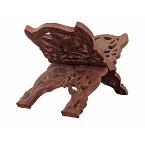 Support de Coran doré Rehal avec sculptures ornées, artisanal, rustique, minimaliste, moderne, vintage, porte-coran spirituel - Product Image 3