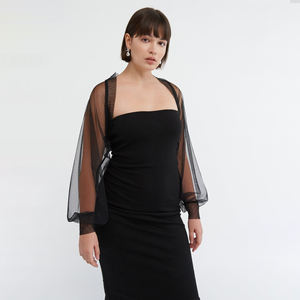 Custom Women Full Sleeves Stylish Mesh <b>Bolero</b> Shrug Women Club Wear Cover Up Shirt Sexy Open Front Cropped <b>Bolero</b> Shrug Women - Product Image 1