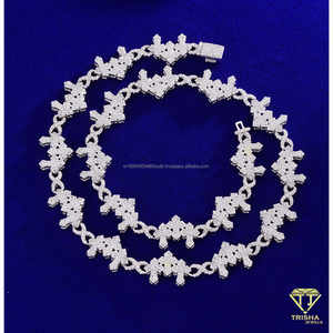 Chaîne en argent sterling 925 de haute qualité avec croix sertie de diamants moissanite, bijoux de luxe hip-hop pour les grossistes - Product Image 5