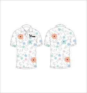 <b>Mens</b> Floral Print Polo <b>Shirt</b> Short Sleeve Casual Summer Golf Polo Lightweight <b>Collared</b> Fashion <b>Shirt</b> - Product Image 3