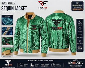 Custom <b>Sparkling</b> Sequin Bomber <b>Jacket</b> Velvet Track Top Feather Pattern Winter Fashion Outerwear OEM ODM - Product Image 3