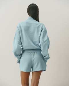 Nueva Llegada: Sudadera Oversize Personalizada para Mujer con Media Cremallera, de Algodón y Forro Polar, Hombros Caídos, Sudadera de Alta Calidad para Mujer - Product Image 2