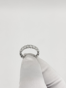 แหวนเพชรเพาะเลี้ยงในทองคำขาว 14K 18K |   เพชรรูปไข่ทรงกลมพร้อมดีเทลทรงกลมและรูปไข่ |   เครื่องประดับสำหรับผู้หญิงสำหรับการหมั้นหมาย - Product Image 5